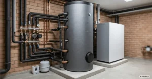 Wärmepumpe Installation in Gebäude
